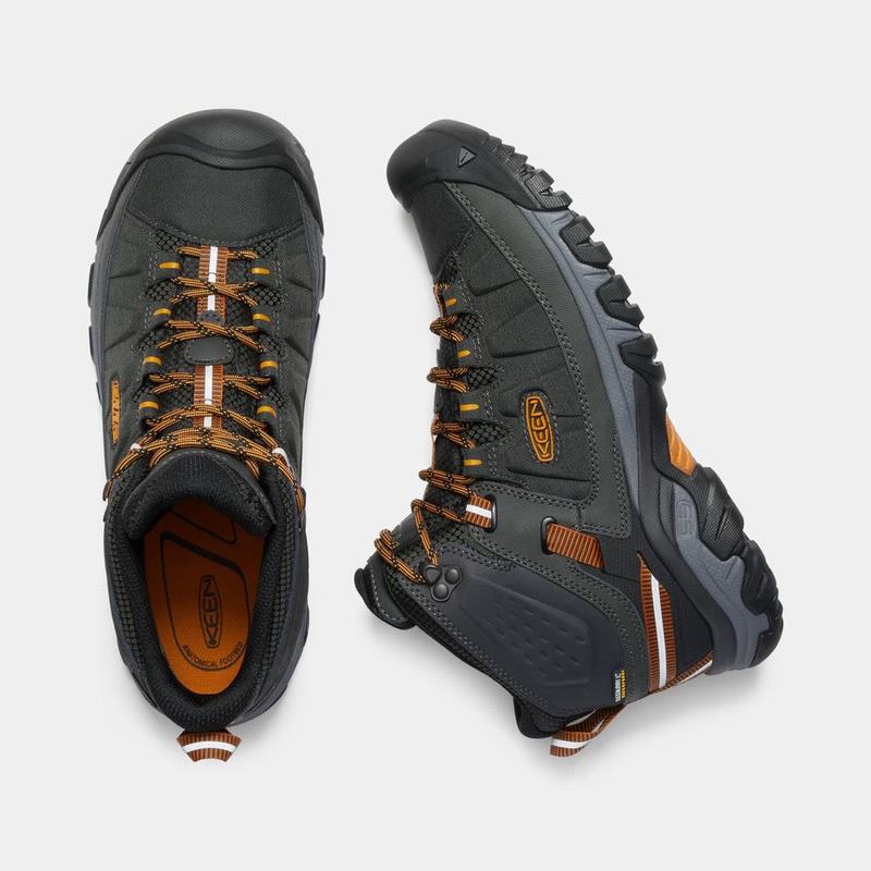 Botas De Montaña Keen Targhee Exp Waterproof Mid Para Hombre Negros/Dorados - Botas Keen Mexico (402